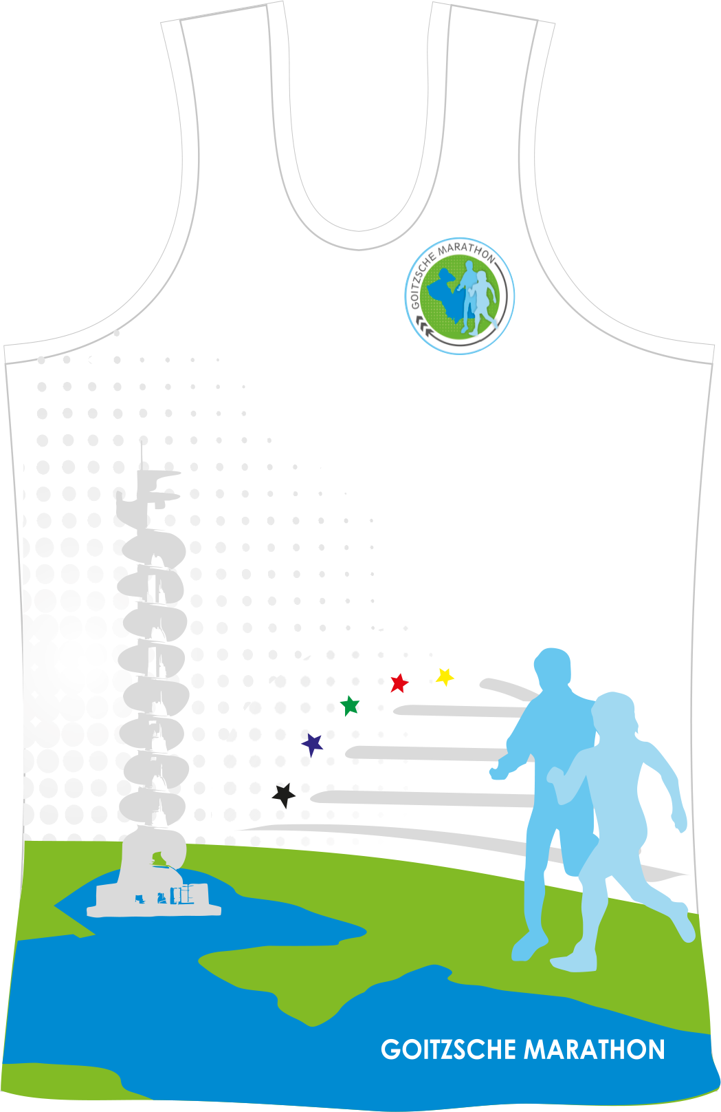 T-Shirt ohne Arm - Vorderseite